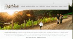 Desktop Screenshot of beckhamestatevineyard.com