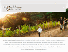 Tablet Screenshot of beckhamestatevineyard.com